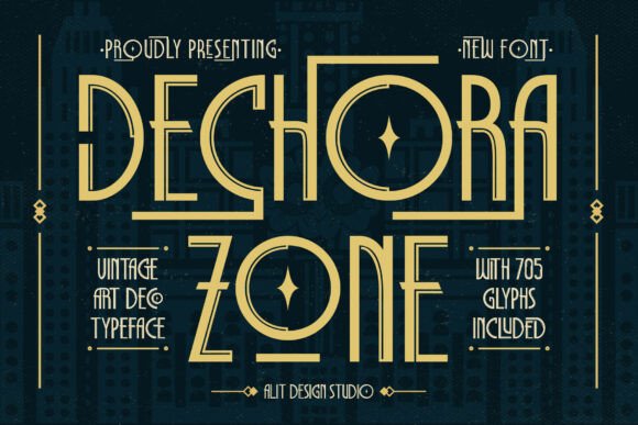 Dechora Zone: A Modern Art Deco Typeface for Editorial Design