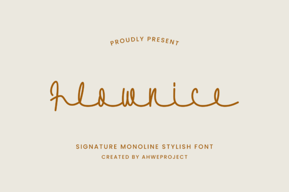 Flownice: A Stylish Font for Polished Branding