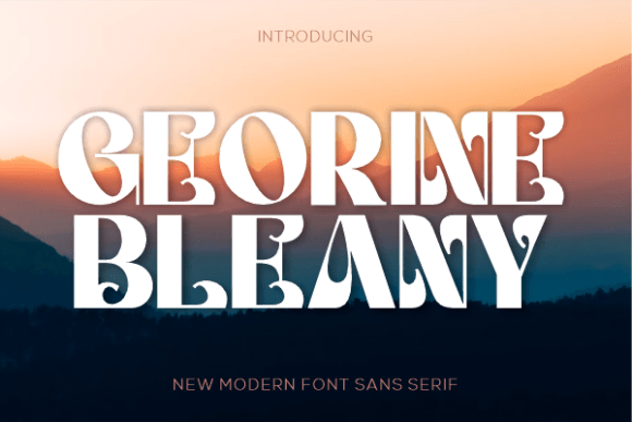 Georine Bleany: A Modern Sans Serif Font for Digital Branding