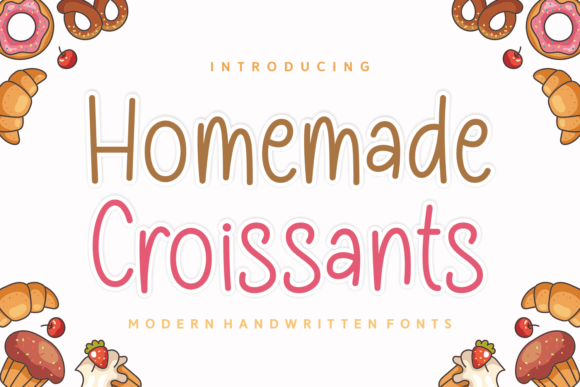 Homemade Croissants Font for Branding Projects