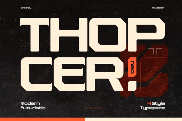 Thopcer: A Neo-Futuristic Font for Modern Branding
